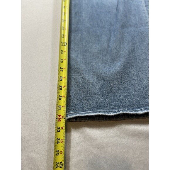 Wild Oak Risen Jeans Womens 13 Blue High Rise Wide Leg Light Wash Distressed - Picture 6 of 11
